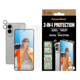 Samsung Galaxy S25 Edge PanzerGlass 2-i-1 Bundle w. EasyAligner - Screen Protector (UWF) / Camera Protection - Transparent / Black