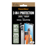 Samsung Galaxy S25 Edge PanzerGlass 2-i-1 Bundle w. EasyAligner - Screen Protector (UWF) / Camera Protection - Transparent / Black
