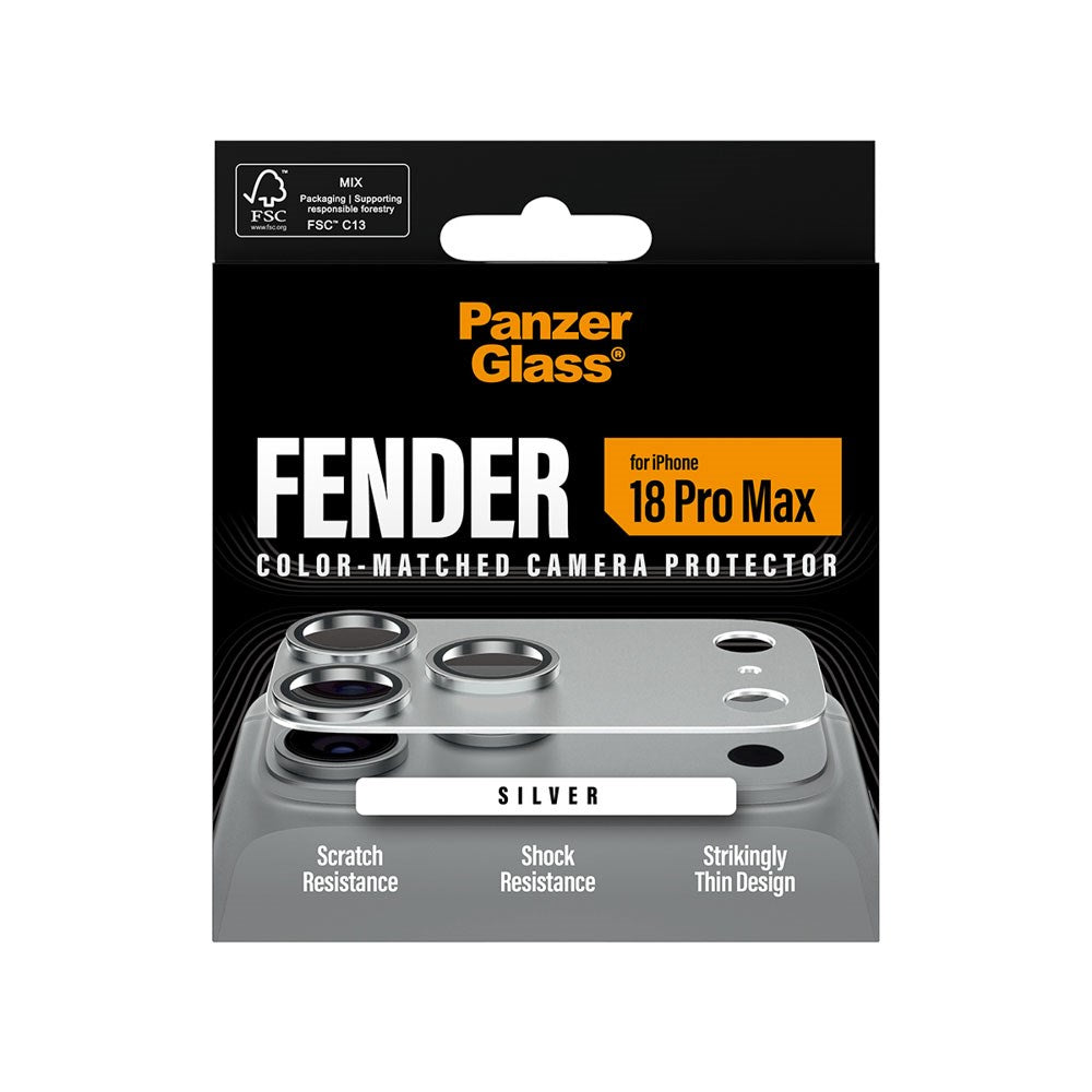 iPhone 18 Pro Max PanzerGlass FENDER Camera Lens Protection - Silver