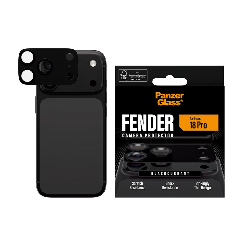 iPhone 18 Pro PanzerGlass FENDER Camera Lens Protection - Black Current