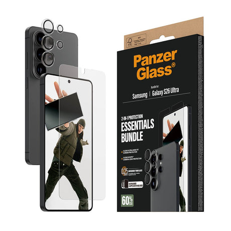 Samsung Galaxy S26 Ultra PanzerGlass Hoops 2-in-1 Bundle with EasyAligner / Screen Protection (UWF) / Hoops Camera Protection - Transparent