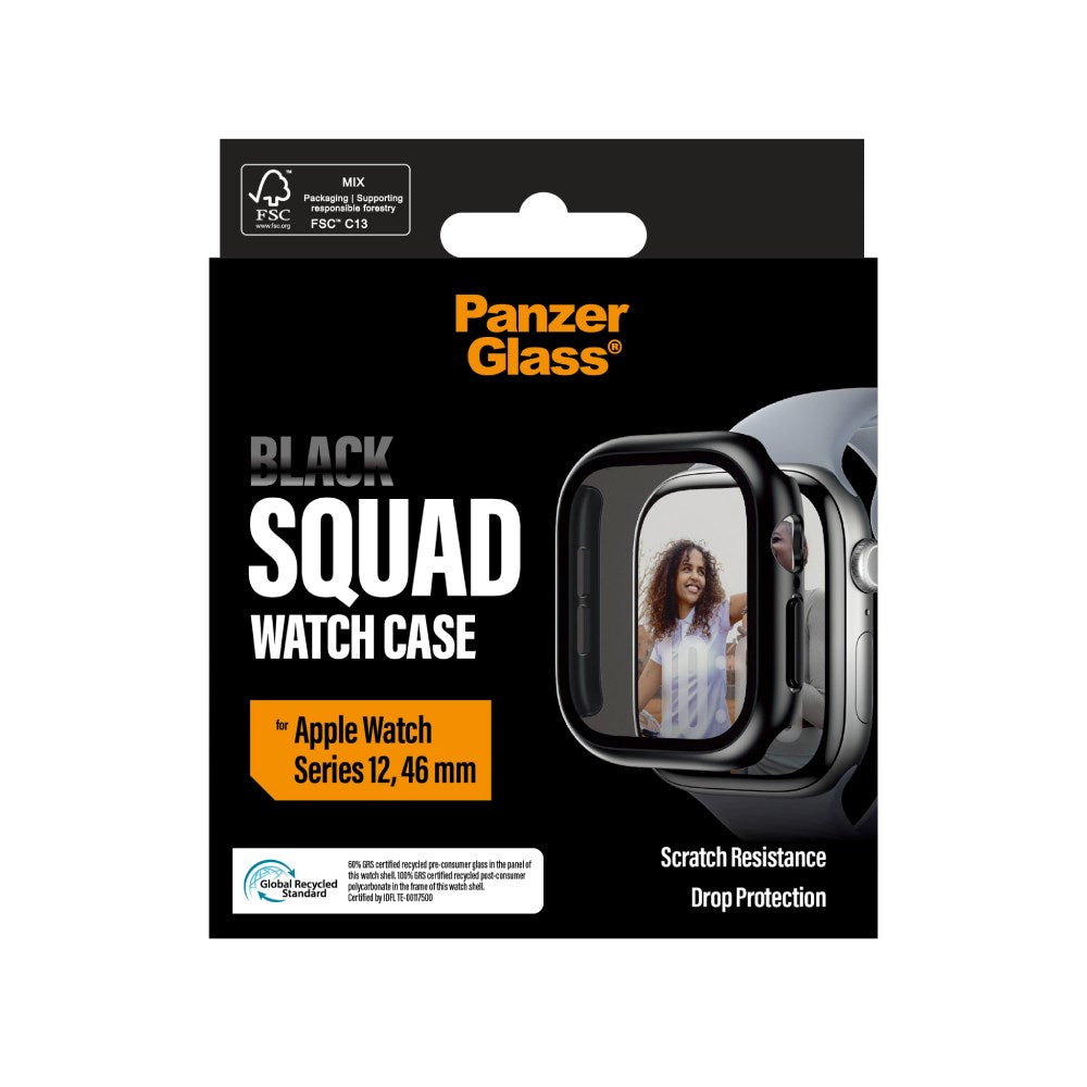Apple Watch Series 12 (46mm) PanzerGlass Squad Case - Black