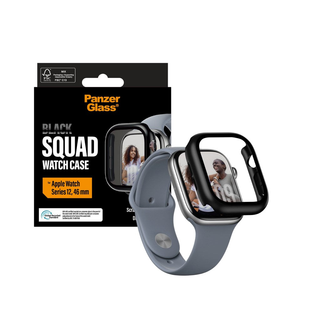 Apple Watch Series 12 (46mm) PanzerGlass Squad Case - Black