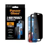 iPhone 18 Pro PanzerGlass Screen Protector Glass - Ultra Wide Fit with EasyAligner - Privacy - Transparent