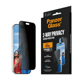 iPhone 18 Pro PanzerGlass Screen Protector Glass - Ultra Wide Fit with EasyAligner - Privacy - Transparent