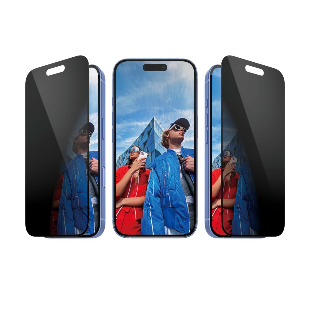 iPhone 16 / 15 PanzerGlass 2-Way Privacy Screen Protection with FastFit In-A-Box - Transparent