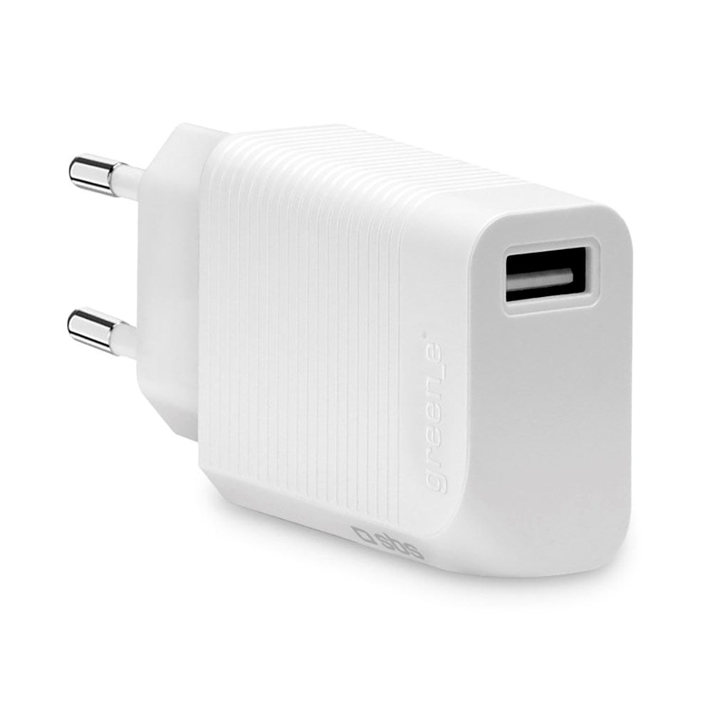 SBS x GREEN_E 18W USB-A Wall Charger with Recycling Kit - White