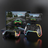 White Shark PRAETORIAN Multi-Compatible Game Console with Bluetooth & Built-in Light - Black / Transparent
