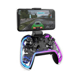 White Shark PRAETORIAN Multi-Compatible Game Console with Bluetooth & Built-in Light - Black / Transparent