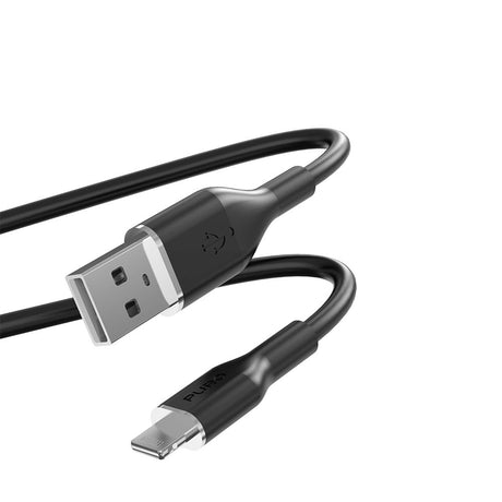 PURO Soft USB-A to Lightning Cable 1.5m - Black