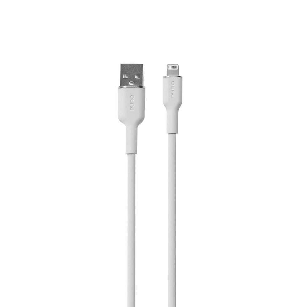 PURO Soft USB-A to Lightning Cable 1.5m - White