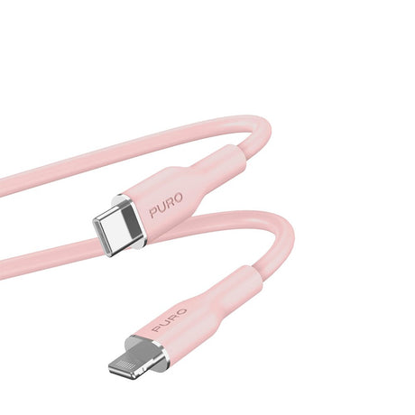 PURO Soft USB-C to Lightning Cable 1.5m - Pink