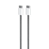 Puro Braided USB-C Cable – 1.5m, 60W, and 480Mbps Data Transfer - Grey