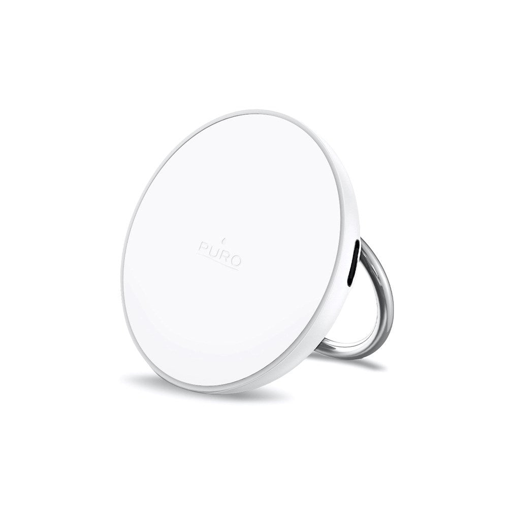 Puro Mag Loop Pro Wireless Charger 15W with USB-C and Stand Function - MagSafe Compatible - White