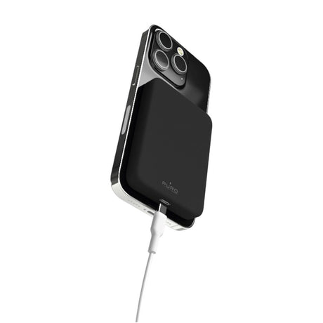 Puro Mini Power Mag 15W Magnetic Powerbank 4200 mAh with USB-C Connector - MagSafe Compatible - Black