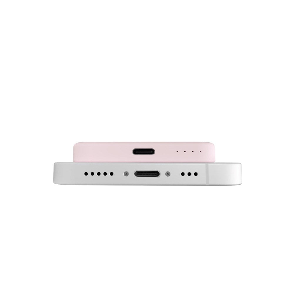 Puro Mini Power Mag 15W Magnetic Powerbank 4200 mAh with USB-C Connector - MagSafe Compatible - Pink