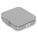 Puro Portable 2-in-1 Wireless Charger for Apple Watch - USB-C - MagSafe Compatible - Gray / White