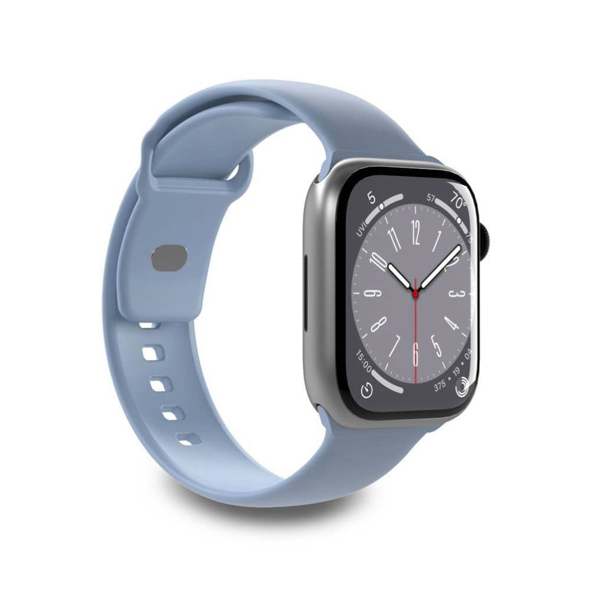 Apple Watch (38/40/SE/41/42mm) Puro ICON Silicone Watch Strap - Light Blue