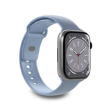 Apple Watch (42/44/SE/45/46/49mm) Puro ICON Silicone Watch Strap - Light Blue