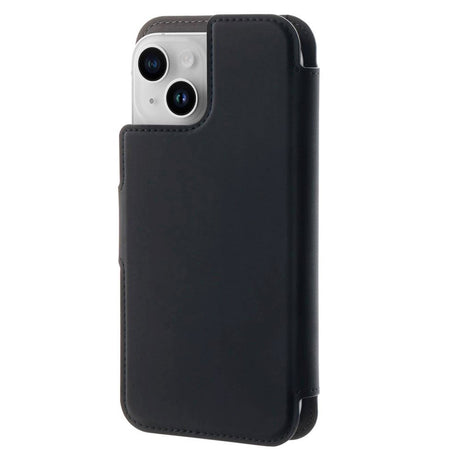 iPhone 12 / 12 Pro / 13 / 14 / 15 Puro Folio Flip Case with Card Holder - MagSafe Compatible - Black