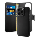 PURO 2-in-1 Flip Case - Eco Leather - iPhone 16 Pro - Black