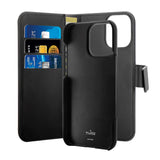 PURO 2-in-1 Flip Case - Eco Leather - iPhone 16 Pro - Black