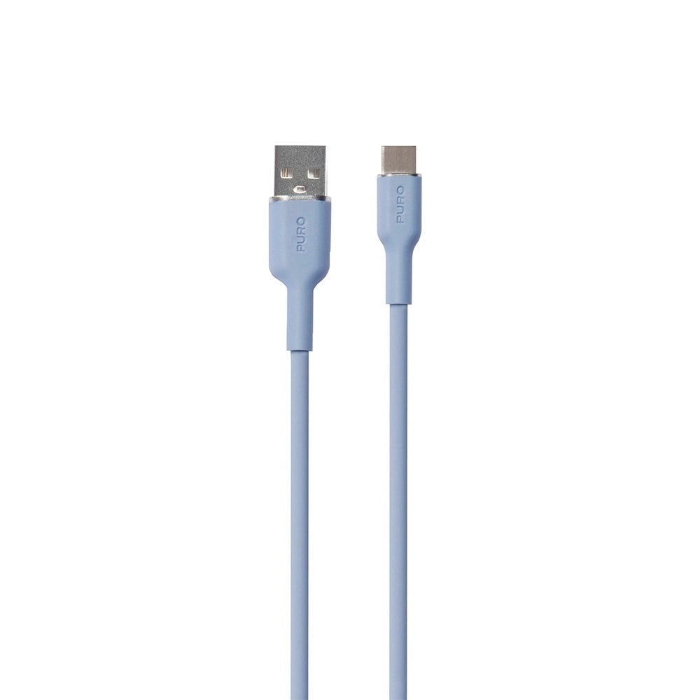 PURO Soft USB-A to USB-C Cable 1.5m - Blue