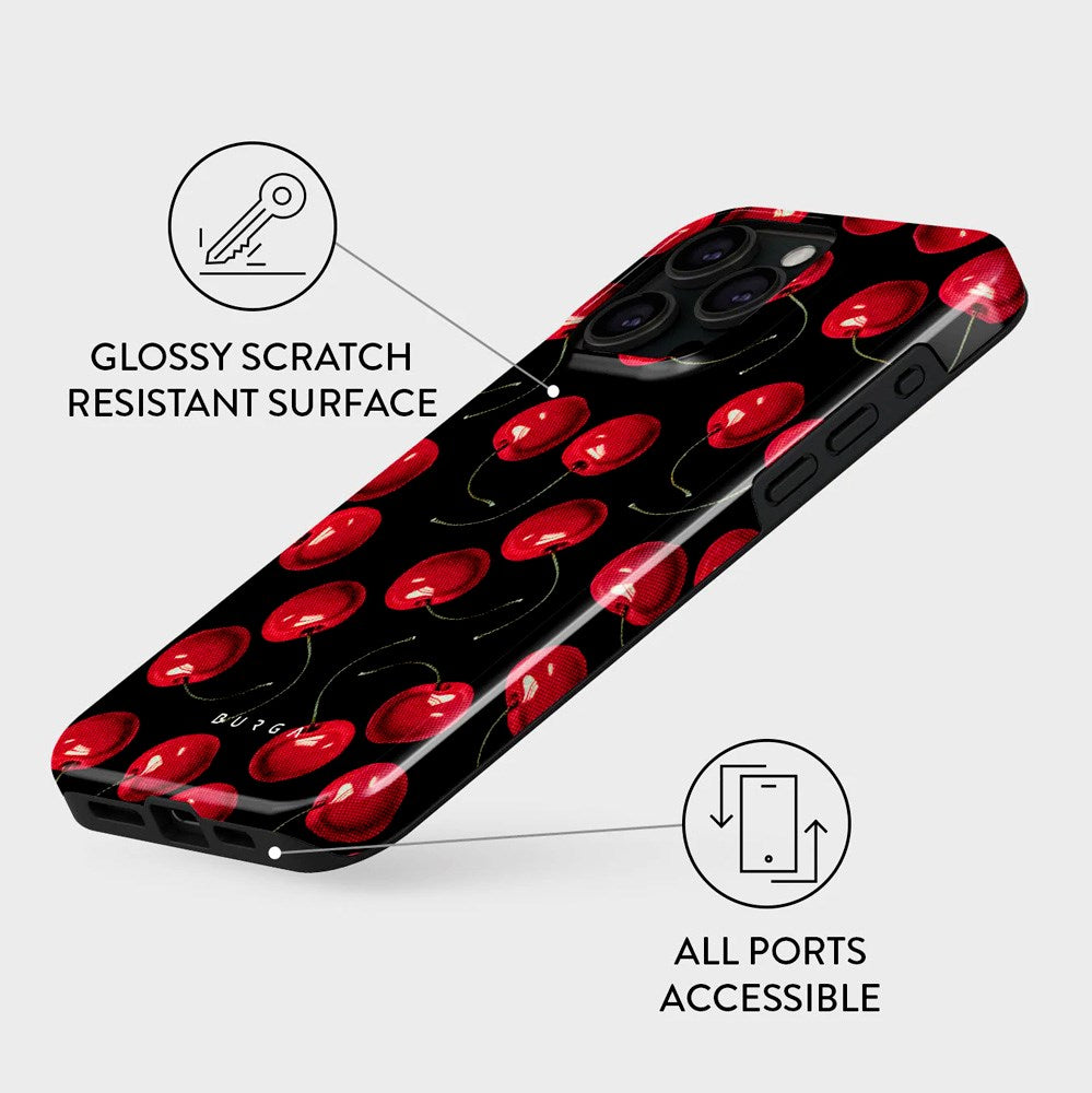 Burga iPhone 15 Pro Tough Fashion Case - Cherrybomb