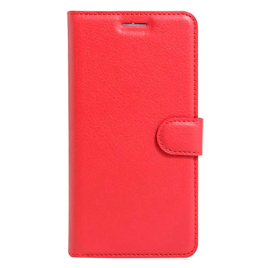 iPhone SE (2022 / 2020) / 8 / 7 Phone Wallet Case Soft Pouch Leather Red