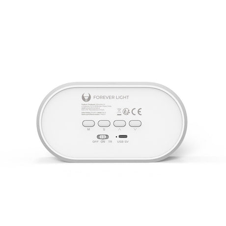 Forever Alarm Clock with LED Bunny Night Light - White