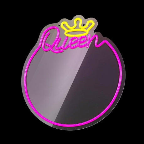 Forever Light LED Neon Light Mirror - "Queen"