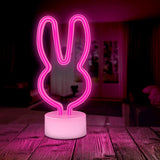 Forever Light Neon Decoration with Foot LED - Pink Light with Rabbit