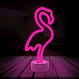 Forever Light Neon Decoration with Foot LED - Pink Light with Flamingo