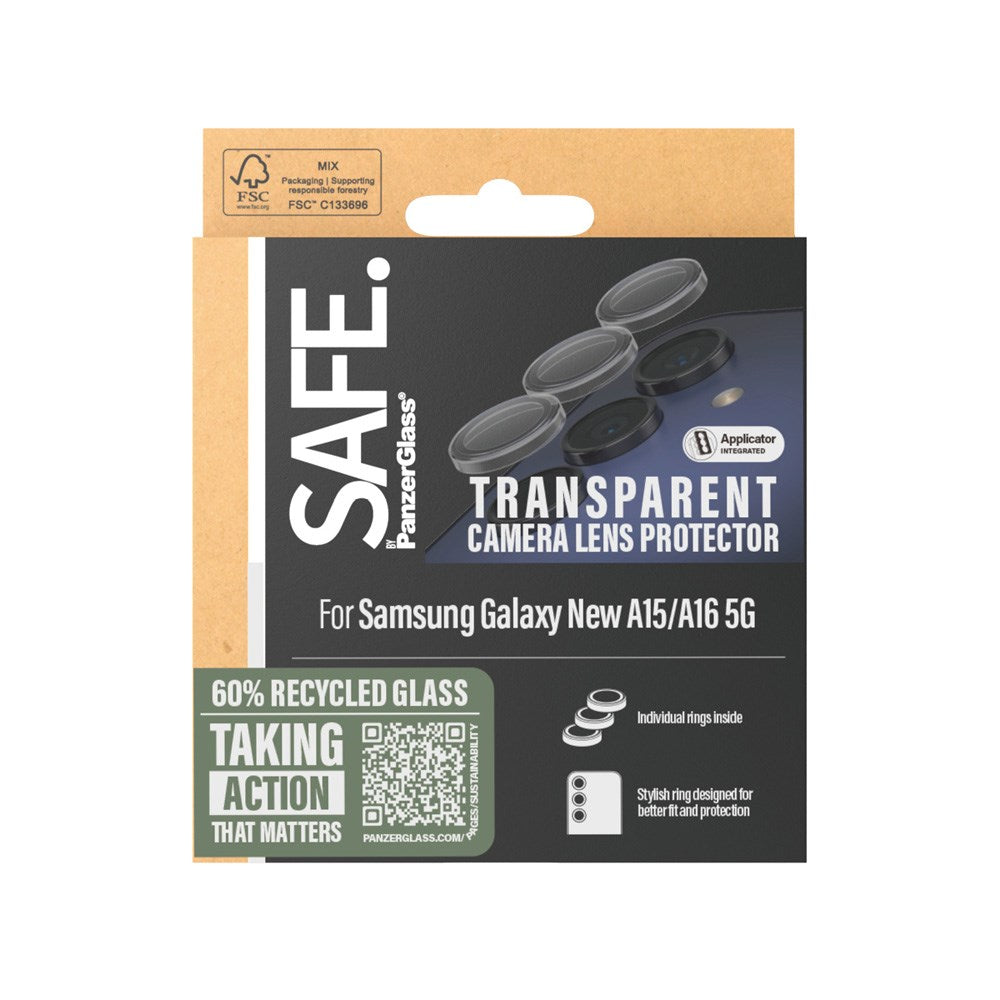 SAFE by PanzerGlass - Camera Lens Protector for Samsung Galaxy A16 - Silver/Transparent