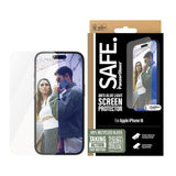 SAFE by PanzerGlass iPhone 15/16 Ultra-Wide Fit Screen Protector Glass - Blue Light - Transparent