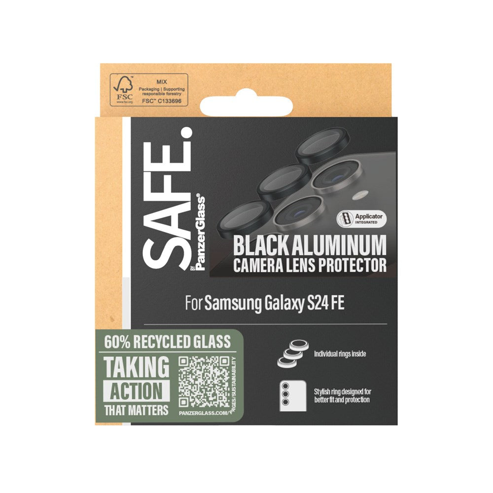 Samsung Galaxy S24 FE Safe By PanzerGlass® Camera Lens Protection - Transparent / Black