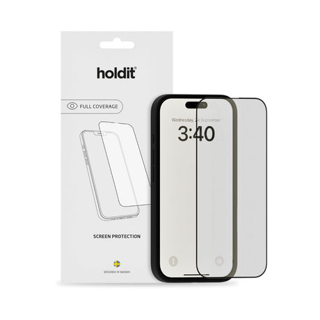 iPhone 16 Pro Max Holdit Tempered Glass Screen Protector 9H - Black Edge