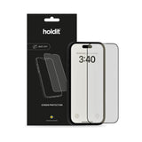 iPhone 15 Pro Max Holdit Tempered Glass 9H Screen Protection with Privacy Function - Black Edge