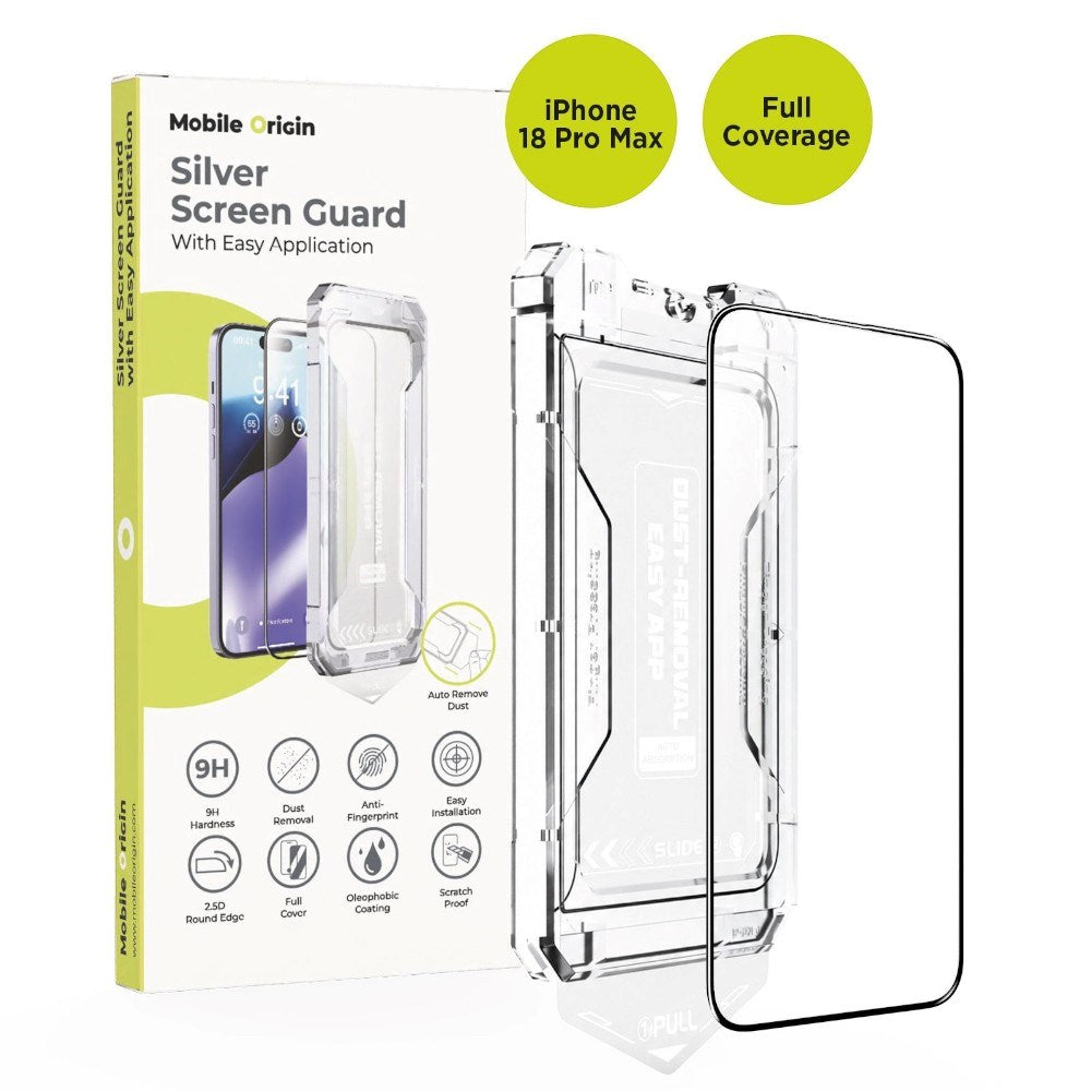 iPhone 18 Pro Max Mobile Origin Screen Guard Screen Protector with Easy Applicator - Transparent