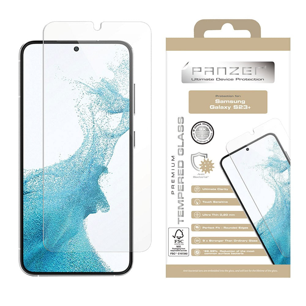 Samsung Galaxy S23+ (Plus) PANZER Premium Full-Fit Glass - Tempered Glass - Transparent