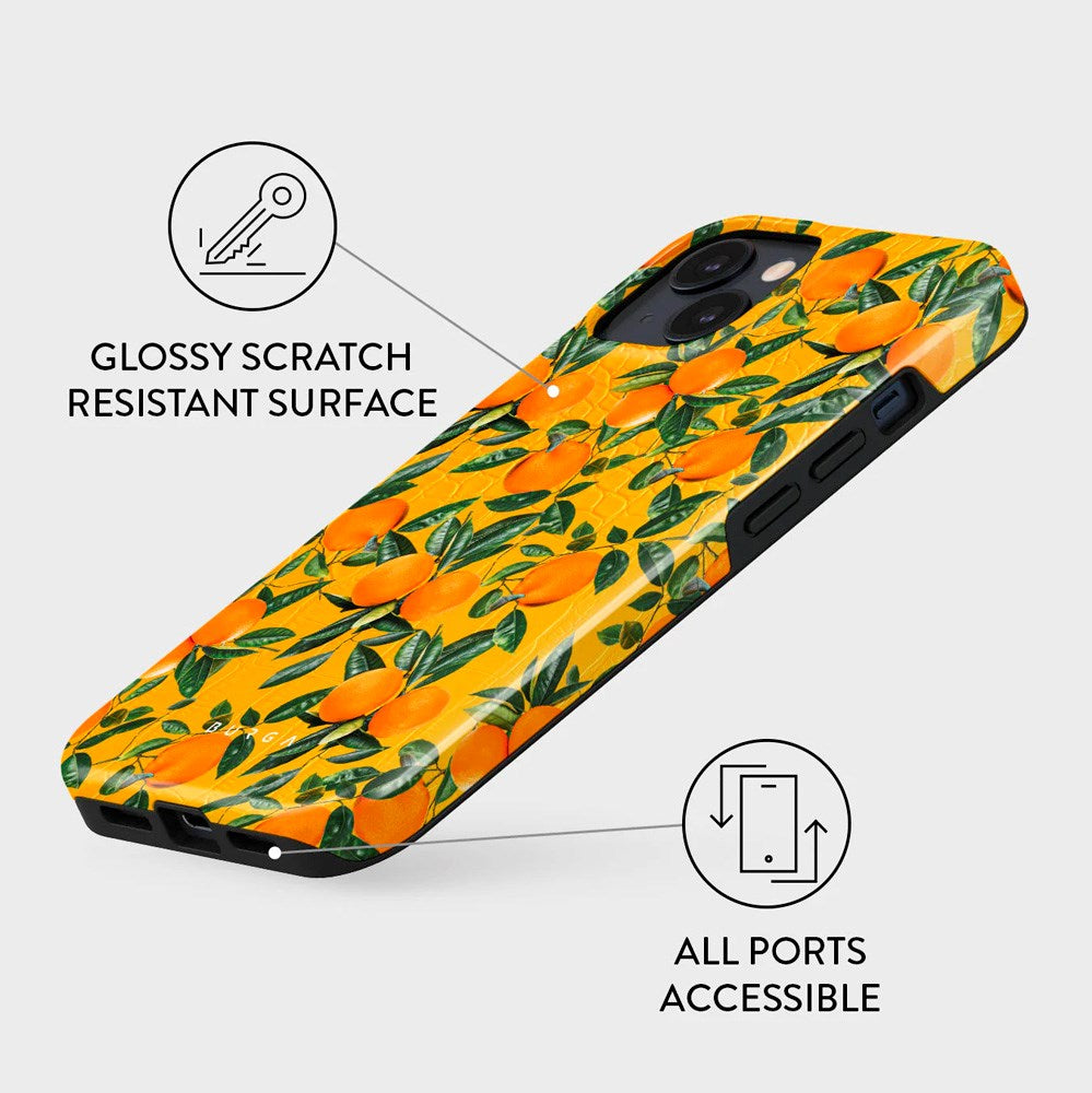 Burga iPhone 14 Tough Fashion Case - Orange Lemonade