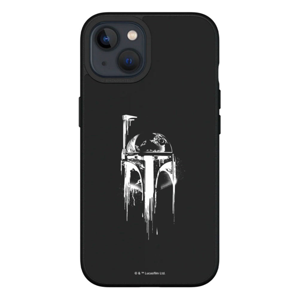 iPhone 13 RhinoShield SolidSuit Drop Proof Case with Star Wars - Boba Fett - Spray Black