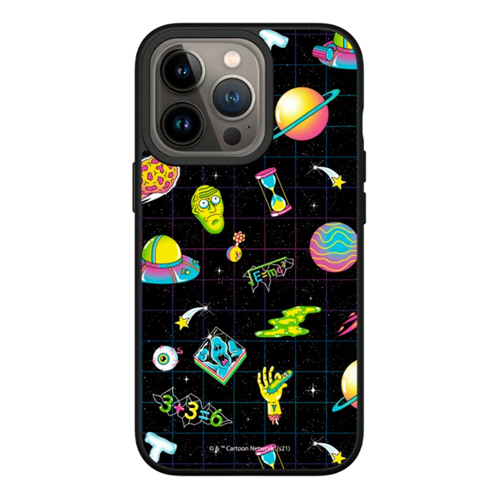 iPhone 13 Pro RhinoShield SolidSuit Drop Proof Case with Rick and Morty - Space Pattern