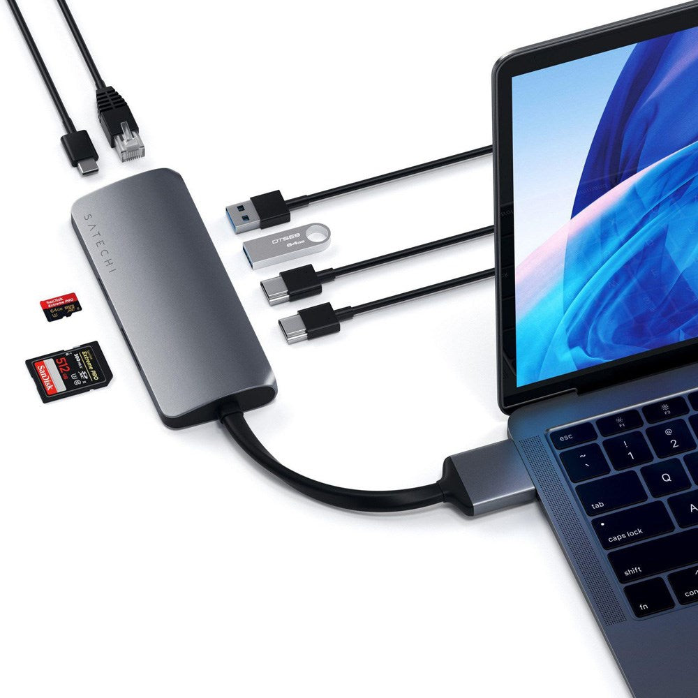 Satechi Dual USB-C Multiadapter 4K HDMi - Space Grey