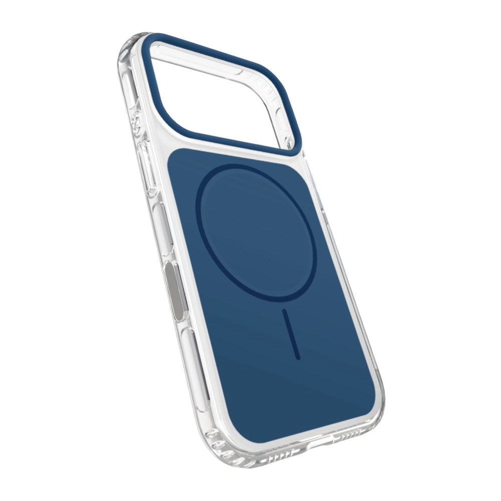 iPhone 18 Pro SBS Block Mag Case - MagSafe Compatible - Blue / Transparent