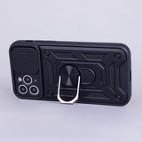 iPhone 12 / 12 Pro Defender Tough Case w. Magnetic Kickstand & Cam Slider - Black