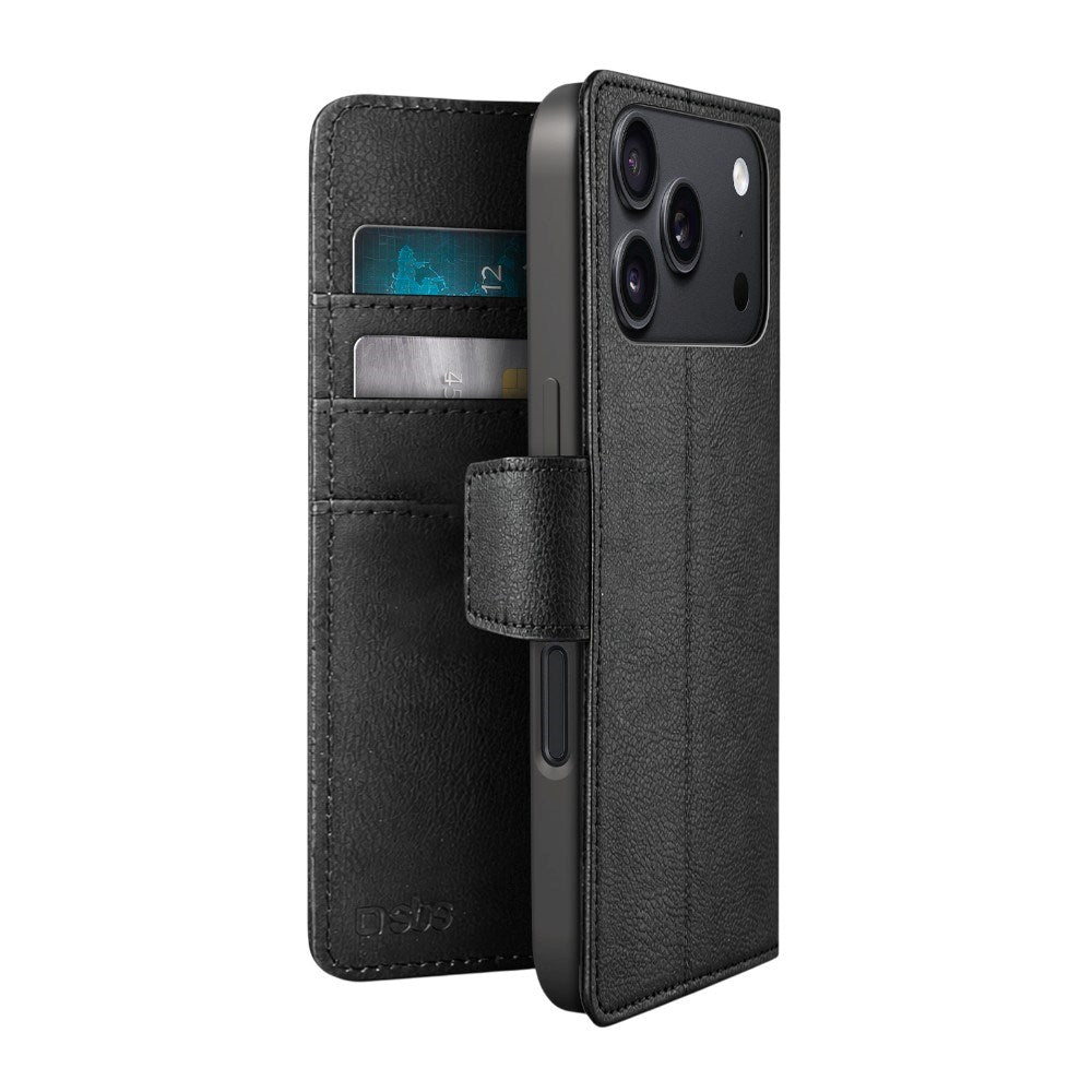 iPhone 18 Pro Max SBS Wallet Classic Flip Case - Black