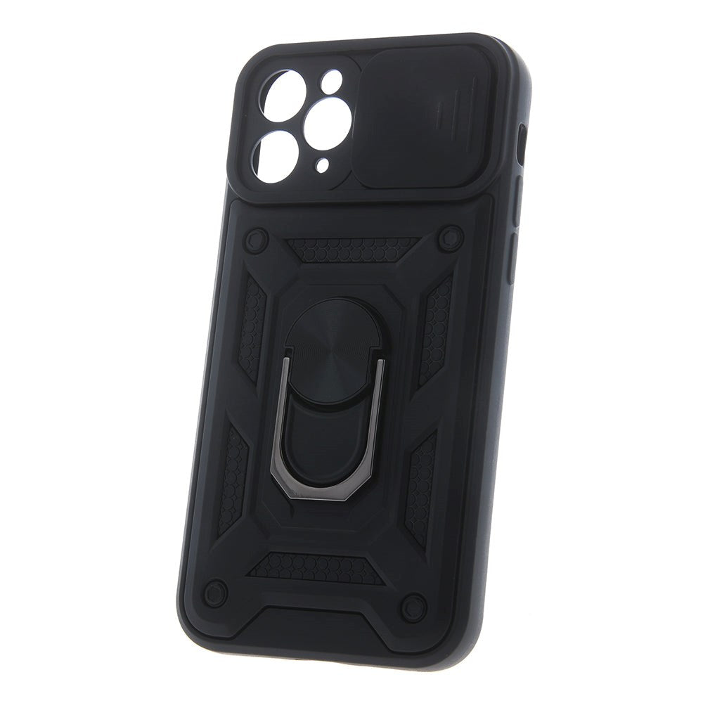 iPhone 11 Defender Tough Case w. Magnetic Kickstand & Cam Slider - Black