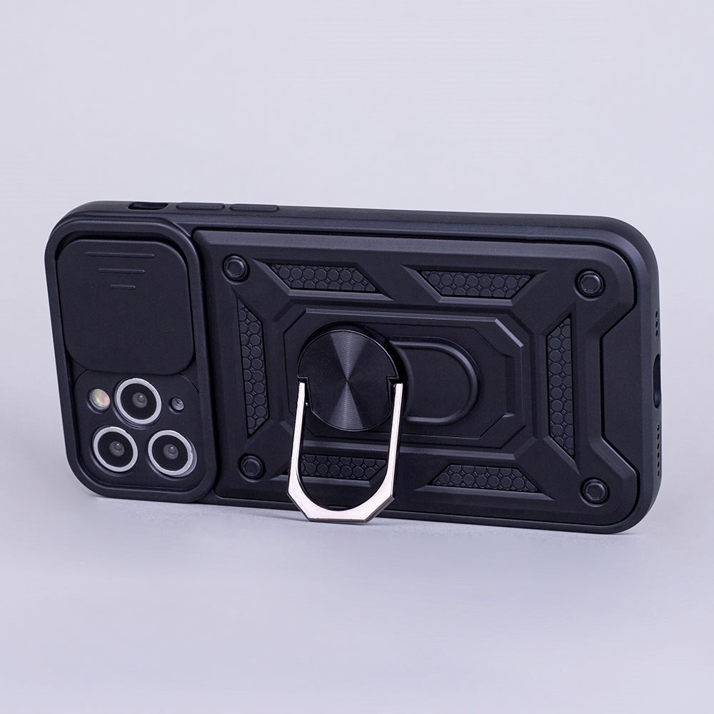 iPhone 11 Defender Tough Case w. Magnetic Kickstand & Cam Slider - Black