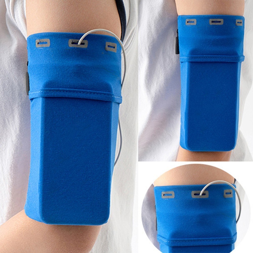 Elastic Running Armband for Mobile - Size XL - Blue